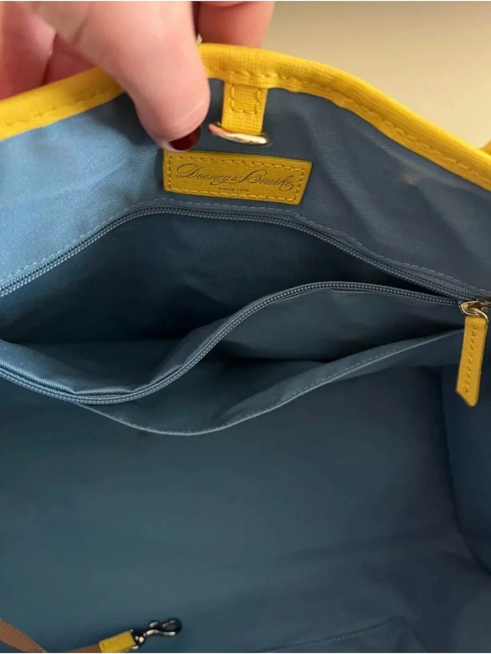 Dooney & Bourke Yellow Lemon Print Tote